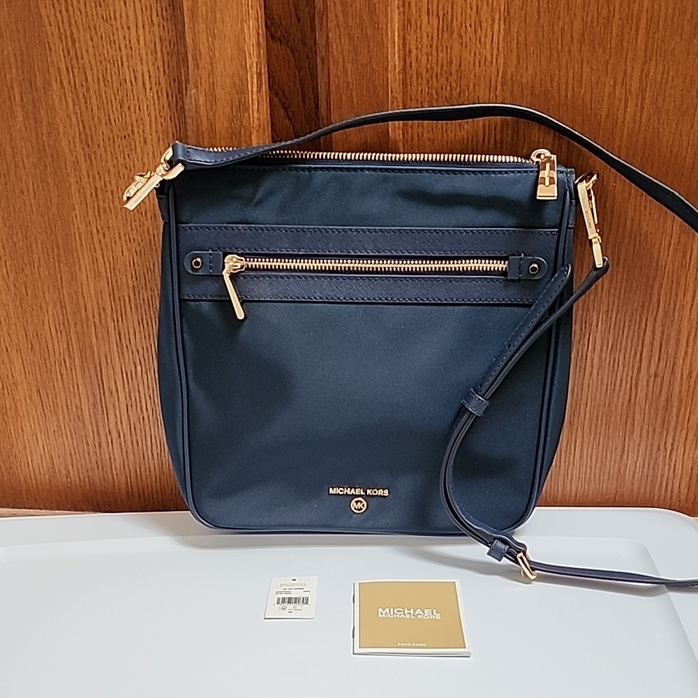 MICHAEL Michael Kors Navy Crossbody Bag with Gold Details